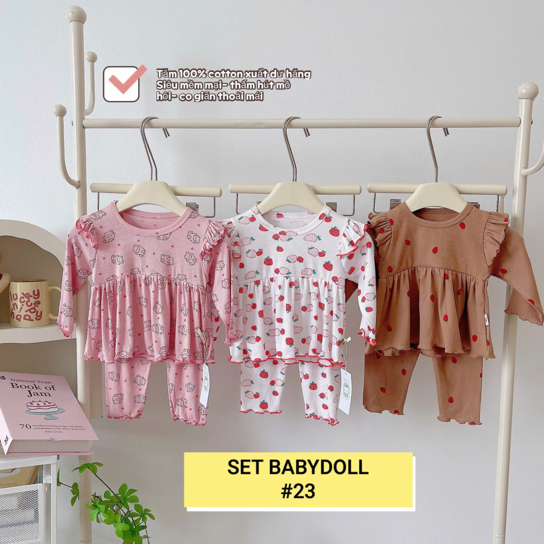 SET 3 BỘ BABYDOLL CÁNH TIÊN BÉ GÁI