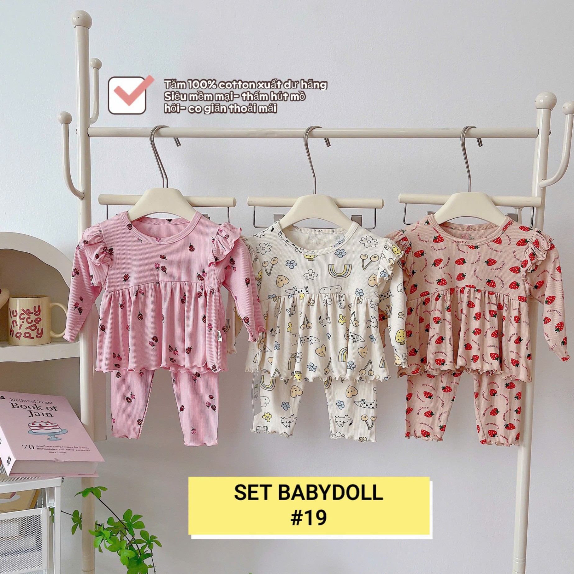 SET 3 BỘ BABYDOLL CÁNH TIÊN BÉ GÁI