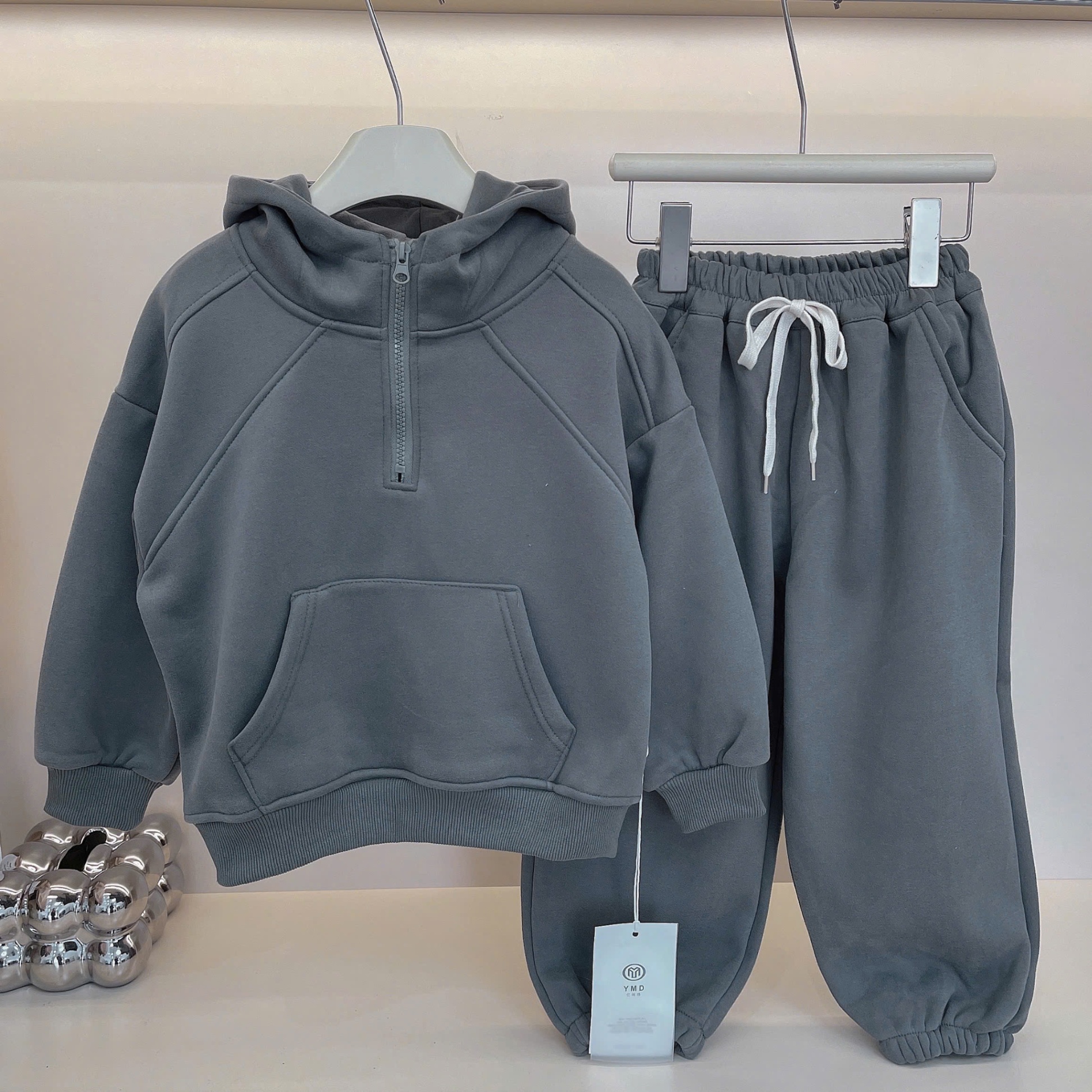 BỘ NỈ HOODIE LÓT LÔNG SIZE ĐẠI - D9946