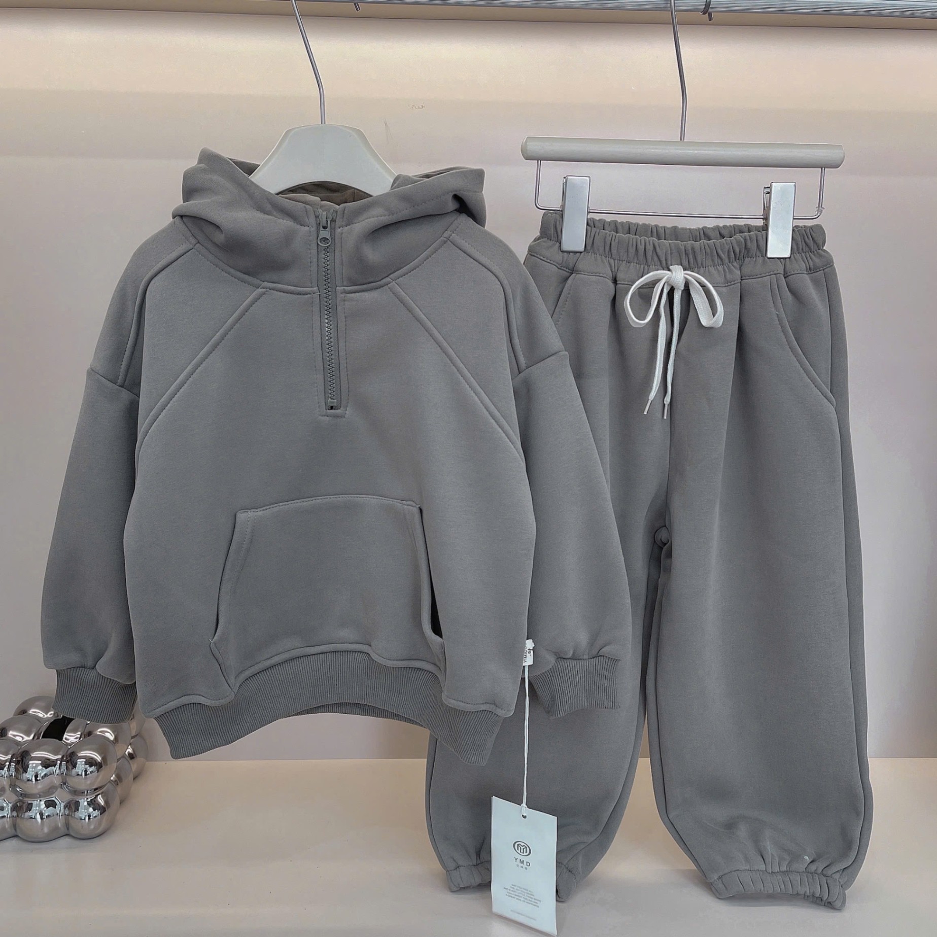 BỘ NỈ HOODIE LÓT LÔNG SIZE ĐẠI - D9946