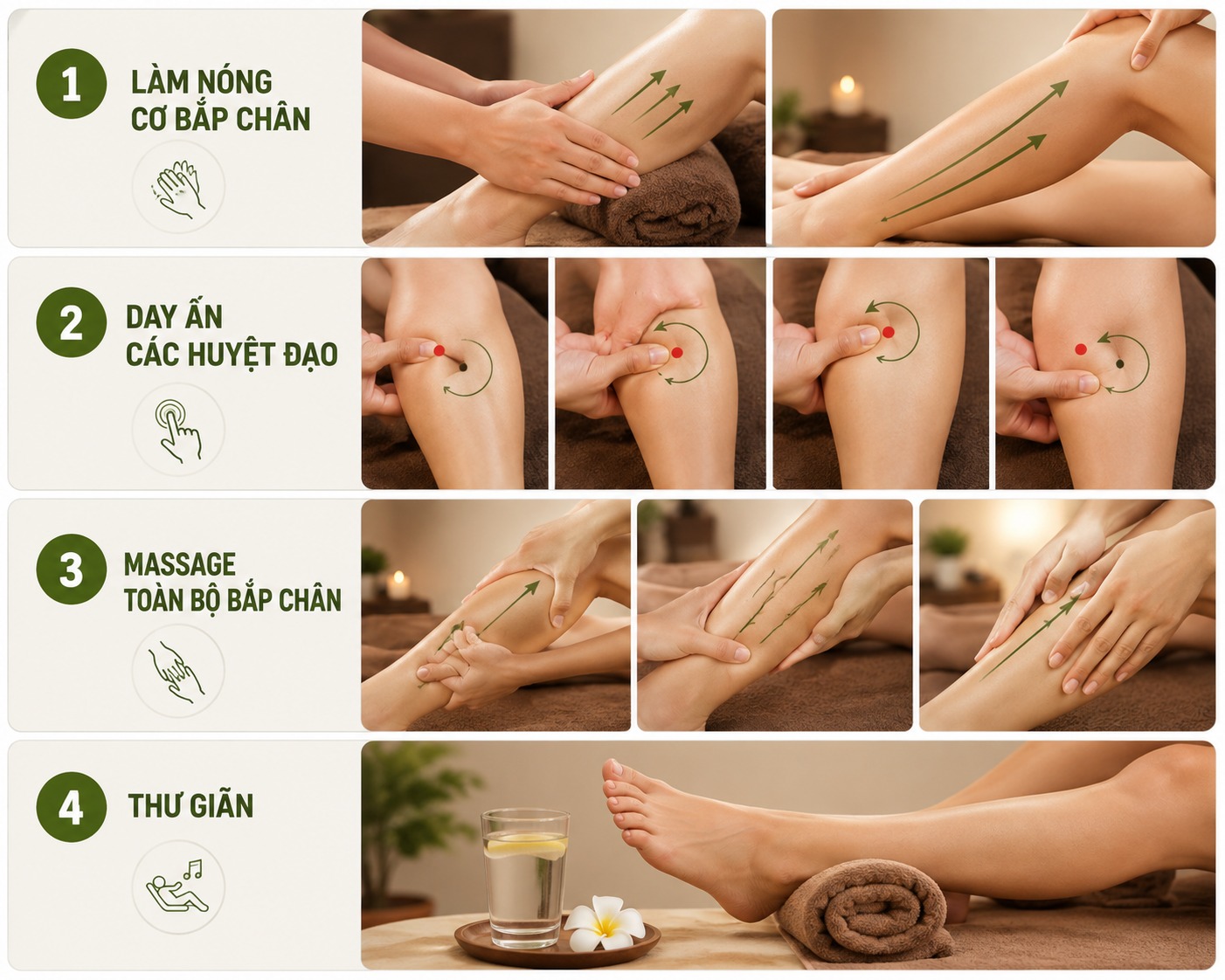 Cách massage các huyệt ở bắp chân hiệu quả