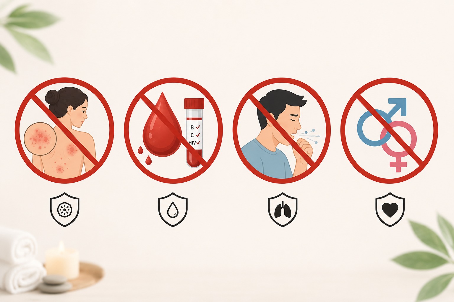 Một số nhóm bệnh lý có nguy cơ lây truyền khi đi mát-xa