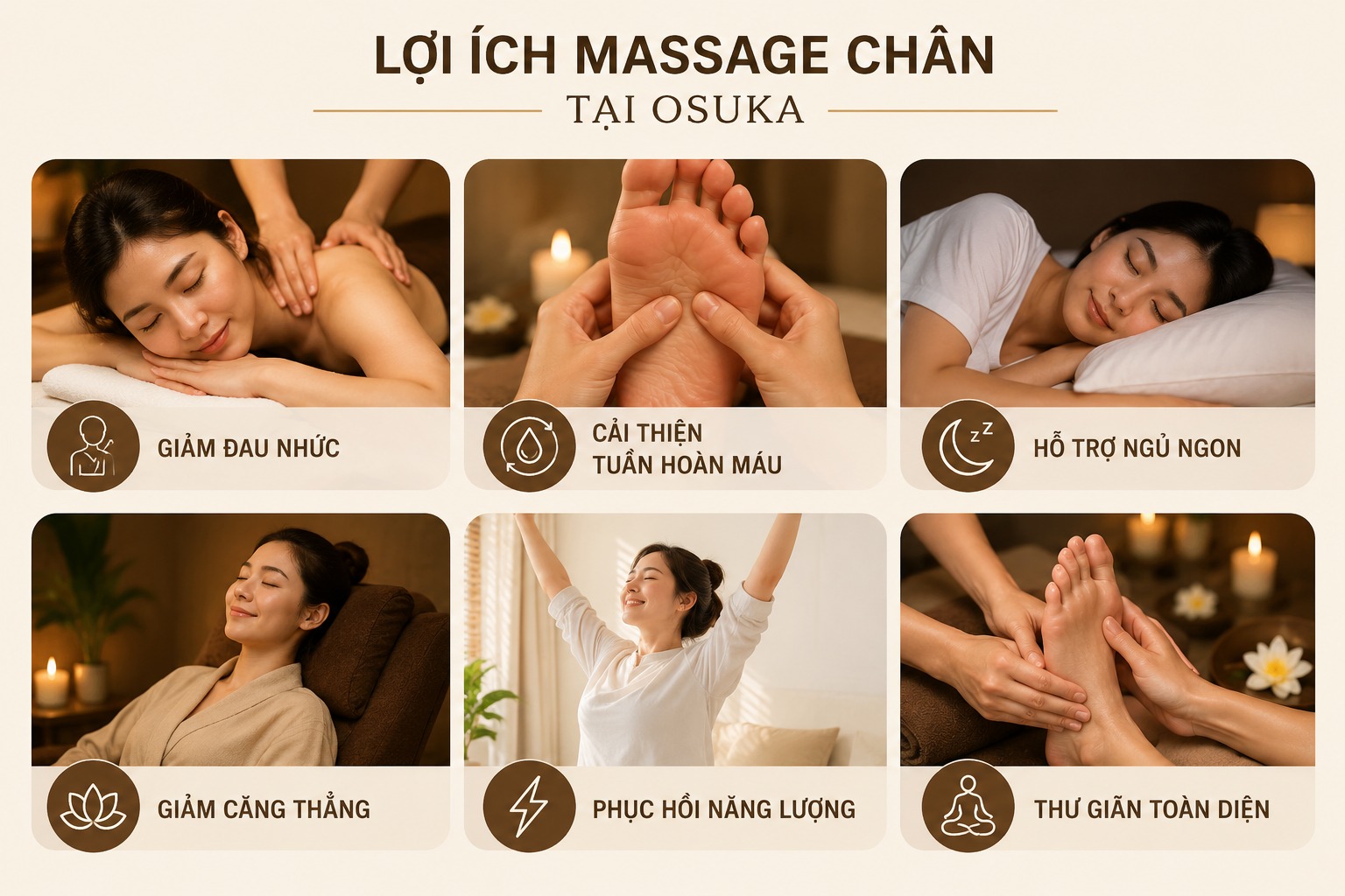 Những lợi ích sau khi trải nghiệm massage chân tại Massage nuru OSUKA