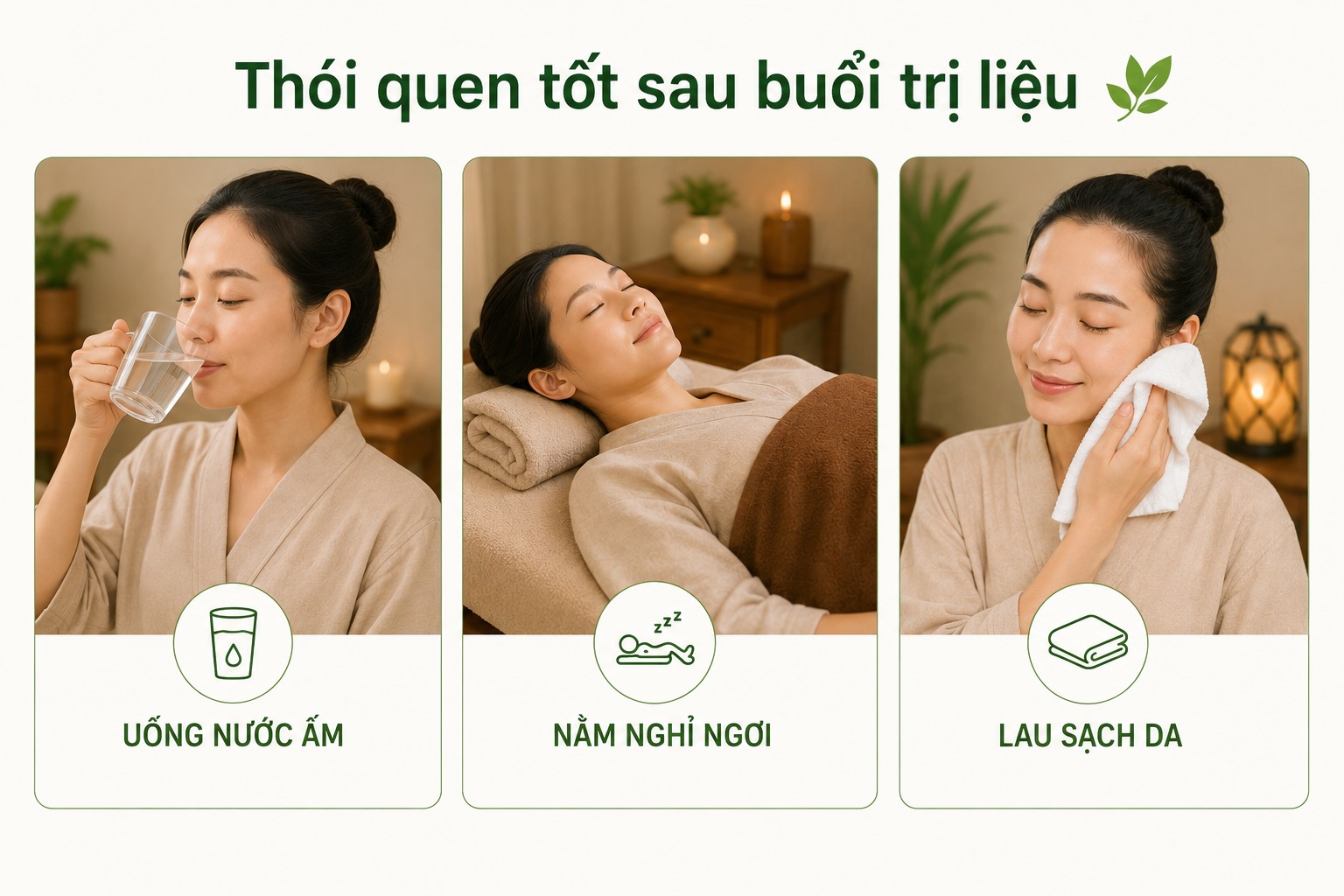 Một số thói quen tốt cần thực hiện ngay sau buổi trị liệu