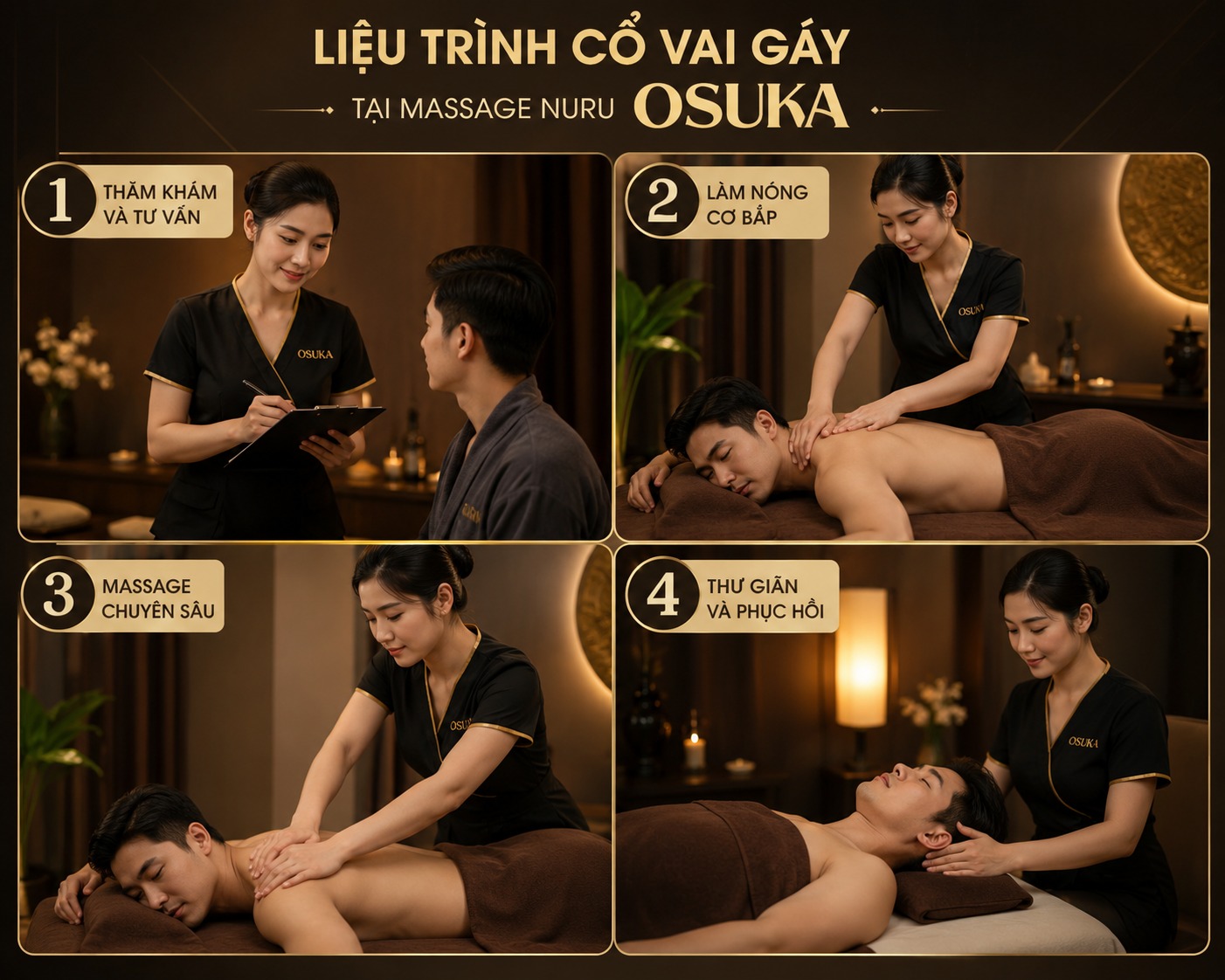 Liệu trình cổ vai gáy tại Massage nuru OSUKA có gì đặc biệt?