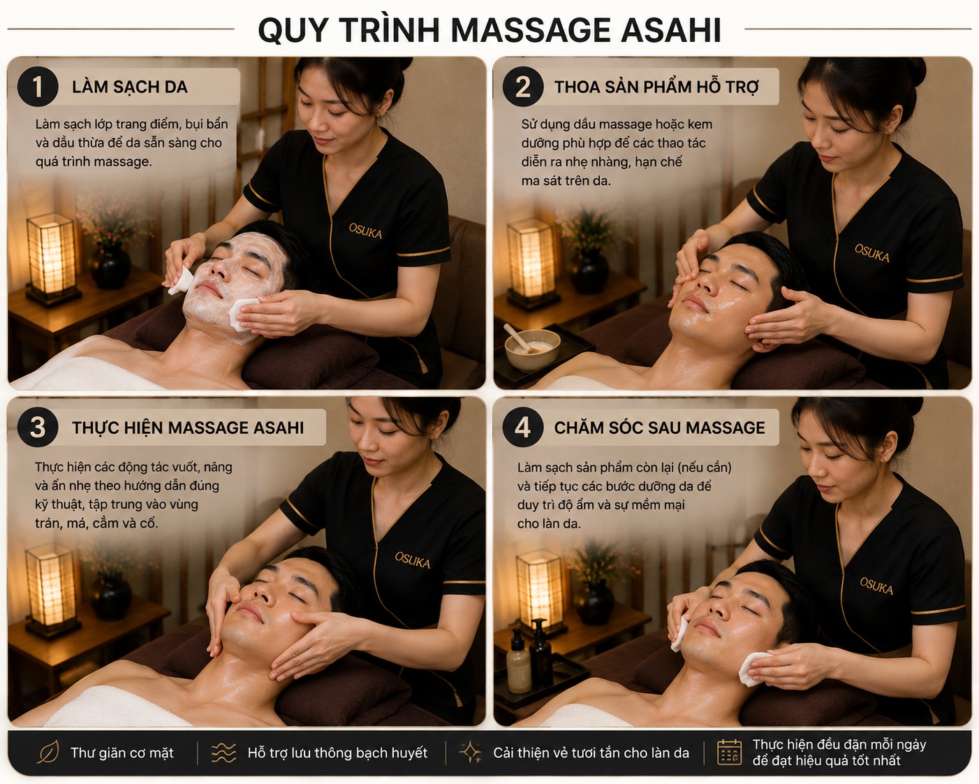 Quy trình trải nghiệm Massage Asahi