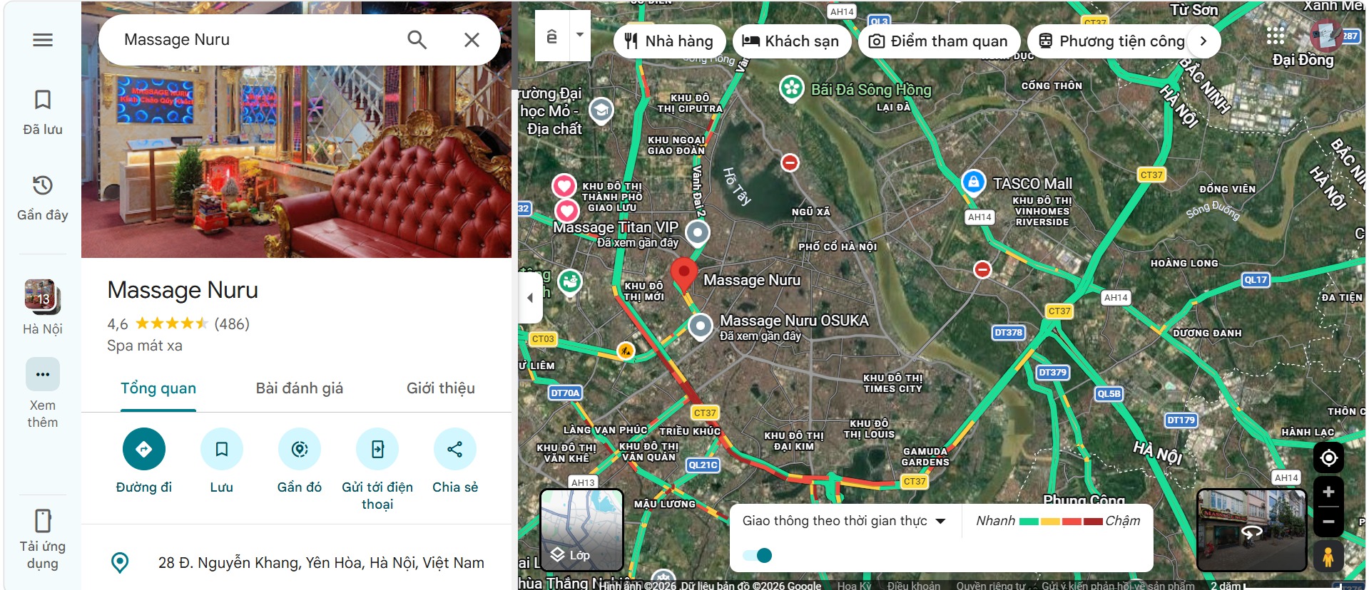 Được đánh giá cao trên Google Maps
