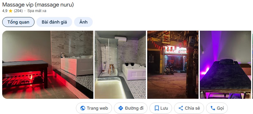 Cơ sở hiện sở hữu 4.9/5 sao cùng hơn 204 lượt đánh giá trên Google Maps