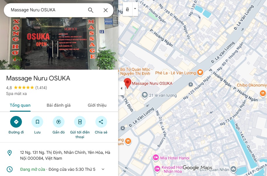 Địa chỉ được nhiều khách hàng lựa chọn trên Google map