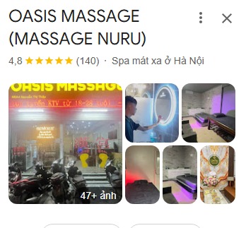 Oasis Massage là địa chỉ được nhiều khách hàng lựa chọn