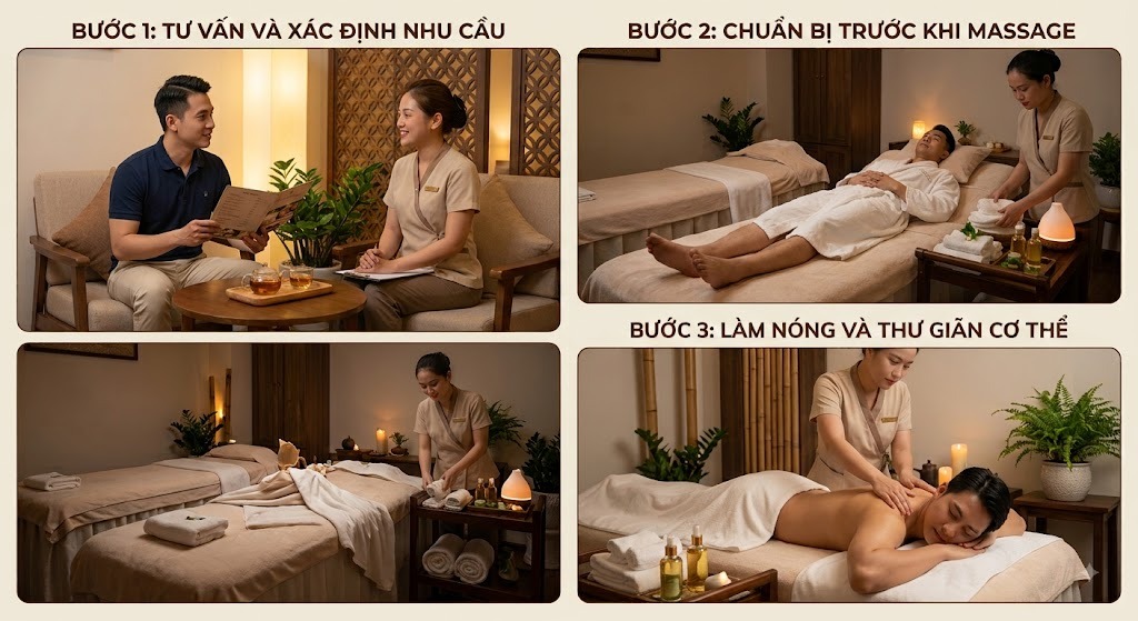Quy trình chuyên nghiệp, chình chu tại Massage nuru OSUKA