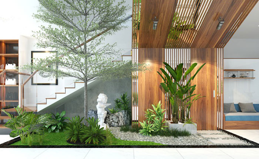 Mẫu tiểu cảnh giếng trời mang lại ánh sáng tự nhiên