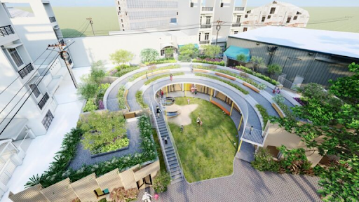 Thiết kế cảnh quan cho trường học, bệnh viện và tòa nhà văn phòng