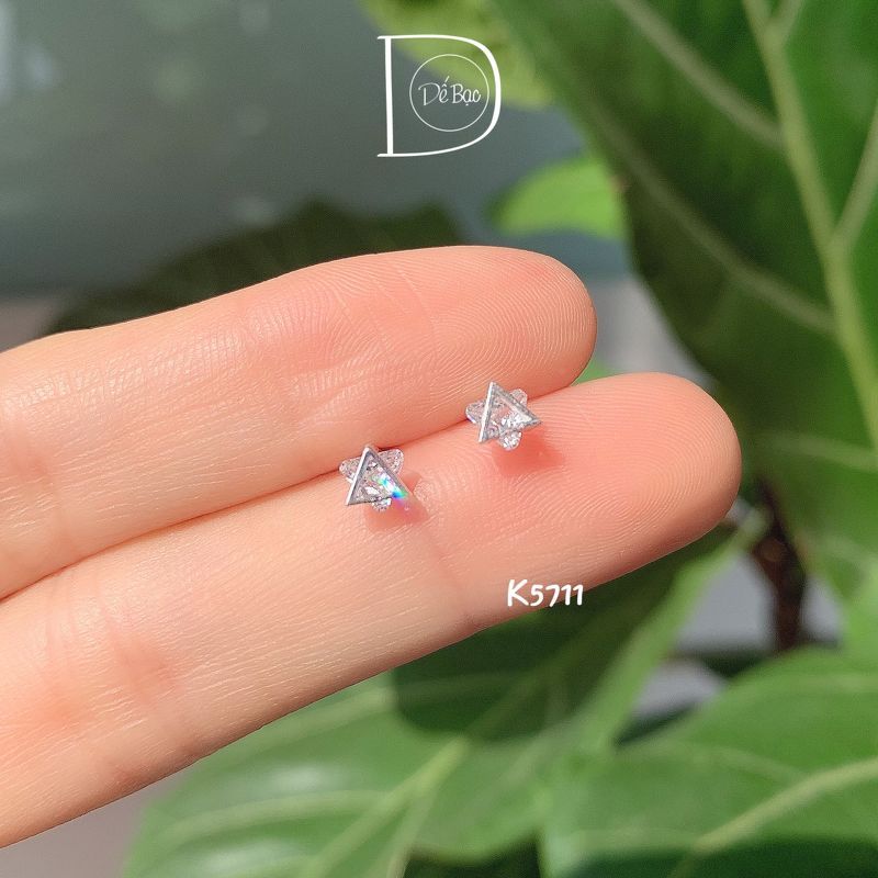 Khuyên tai bạc tam giác K5711