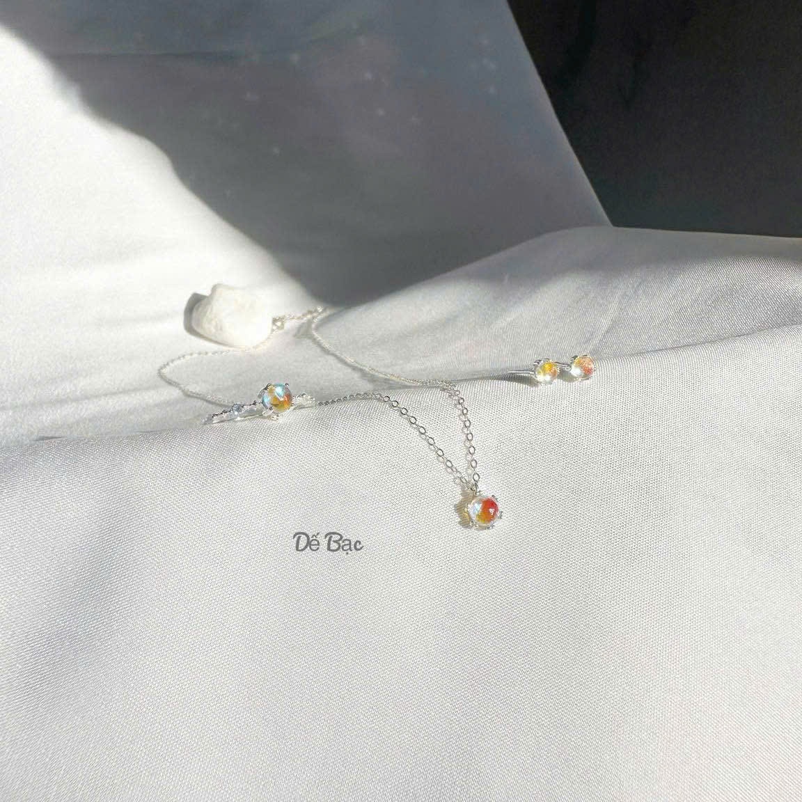 Bộ Trang Sức Tiny Moonstone ( D4519, K6364 )