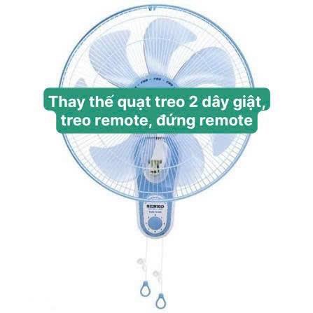 Chuyển hướng điện quạt treo 2 dây, remote, quạt hộp
