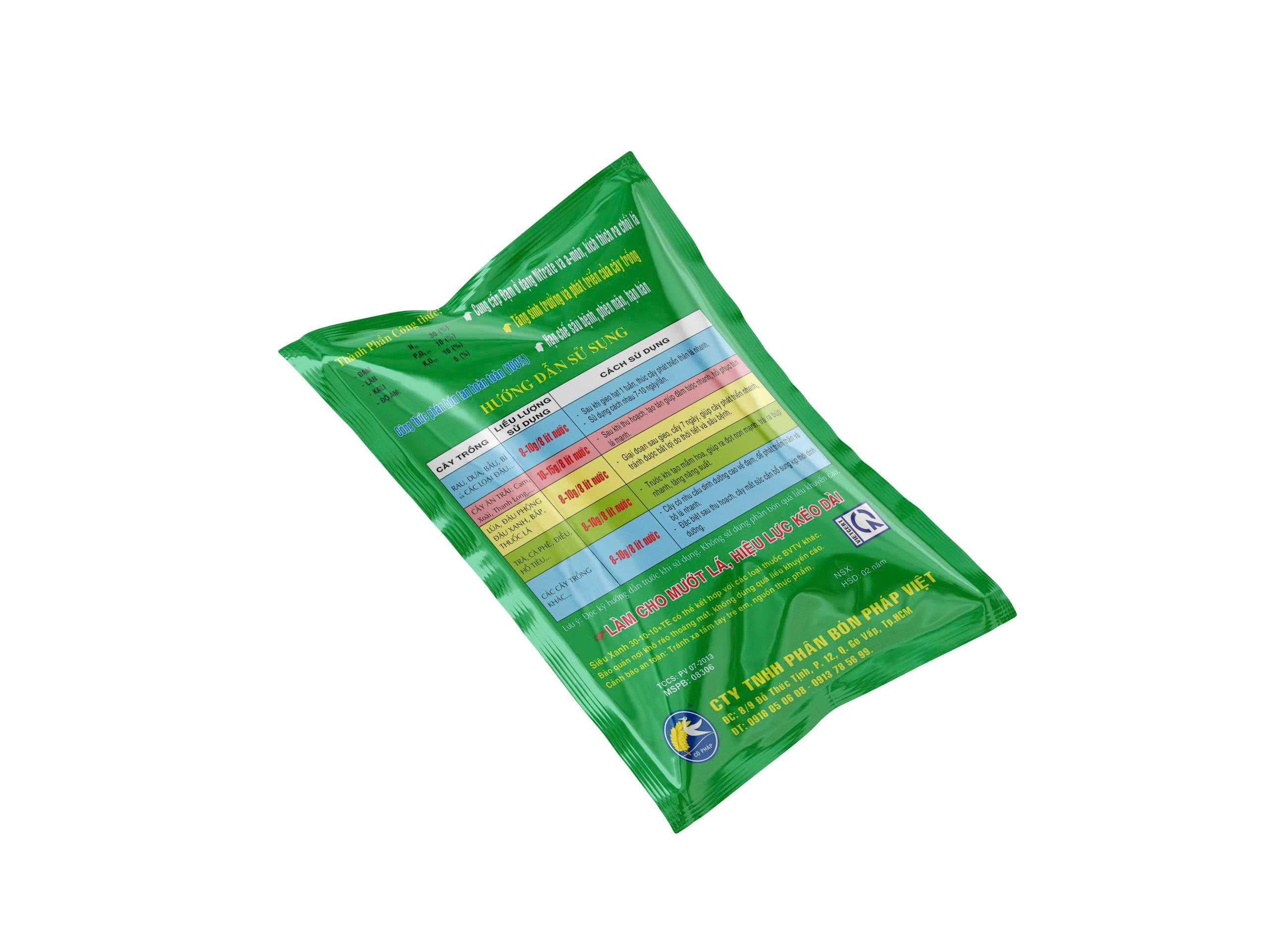 Phân bón NPK 30-10-10 Siêu Xanh Gói 100g