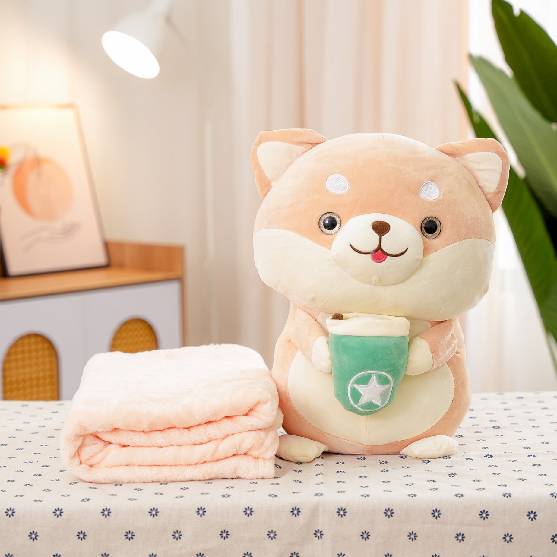 GCM Chó Shiba Ôm Trà Sữa 40cm