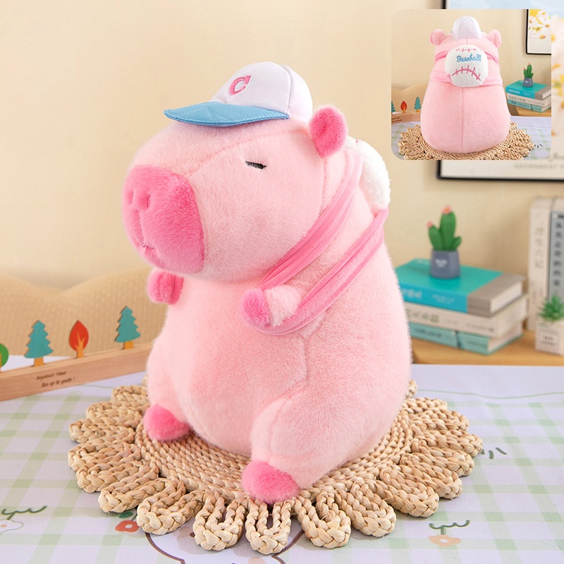 ĐG 50cm Capybara Hồng Đeo Bóng