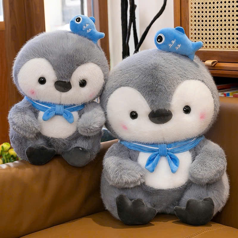 ĐG 30cm Cánh Cụt Quàng Khăn Đội Cá