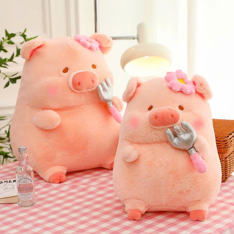ĐG 50cm Heo Đầu Hoa Cầm Dĩa