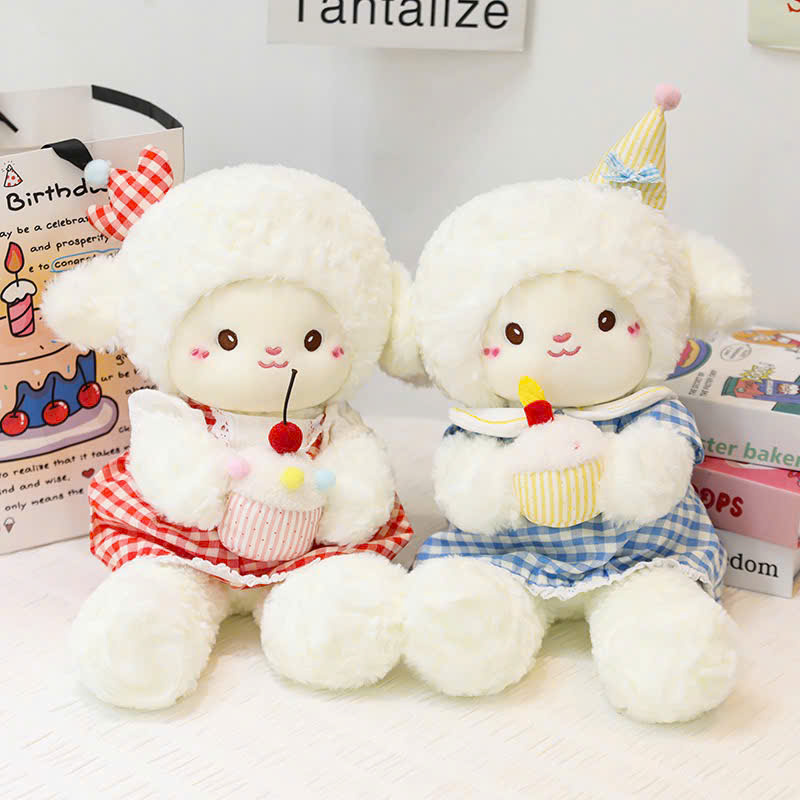 Cừu Baby Váy Kẻ Cầm Bánh