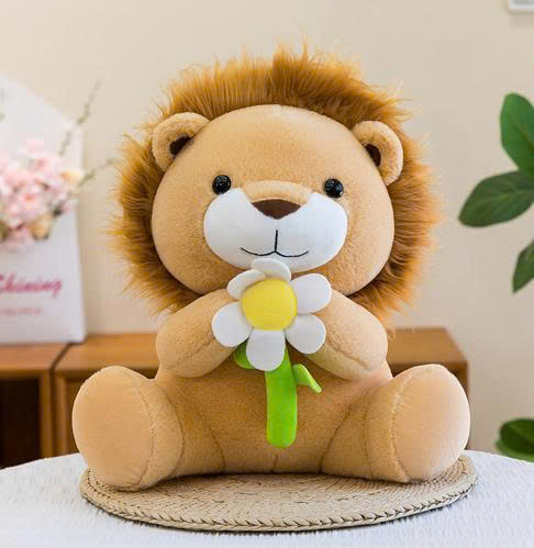 ĐG 50cm Sư Tử Ôm Hoa
