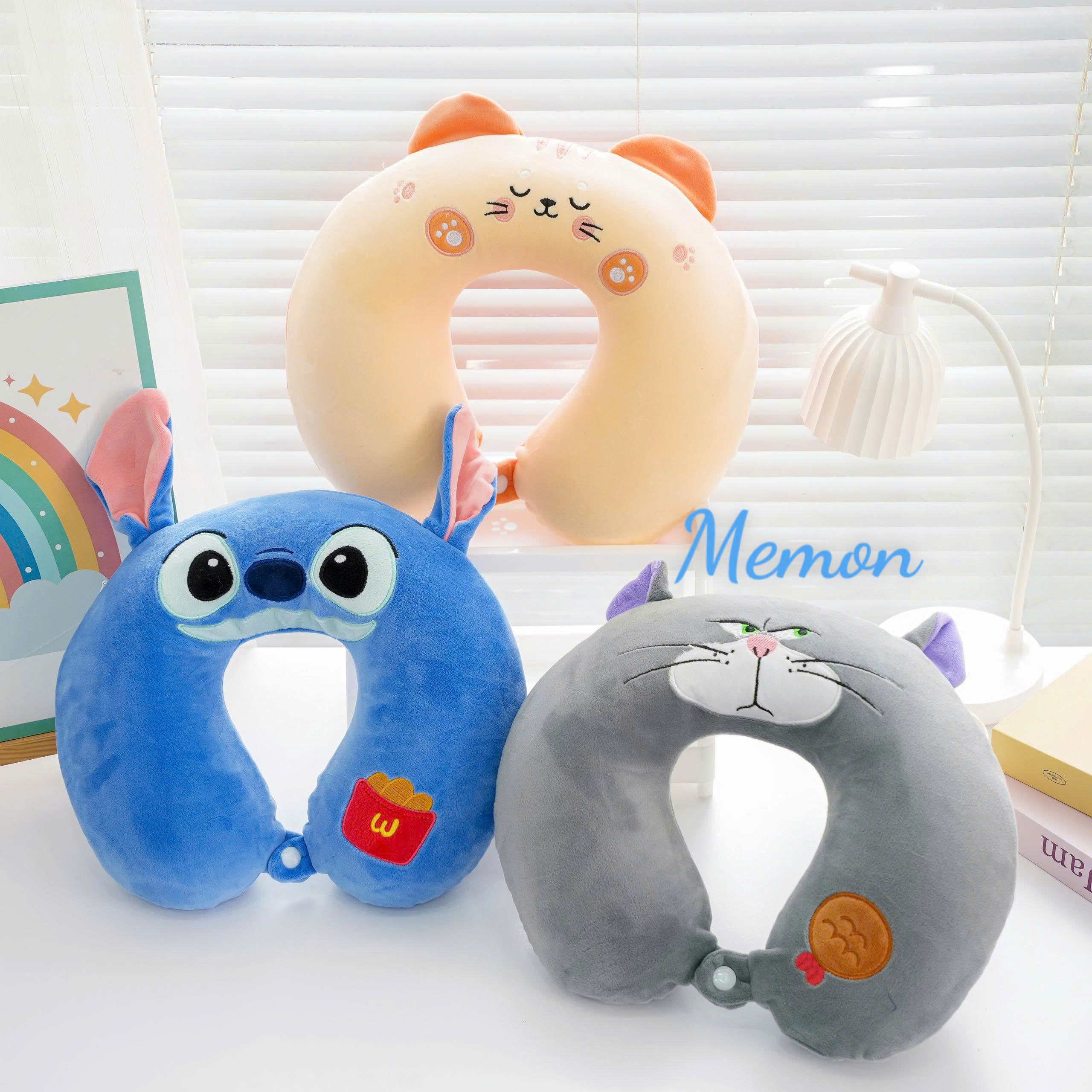 Gối Cổ Cao Su Stitch Khoai Tây Chiên