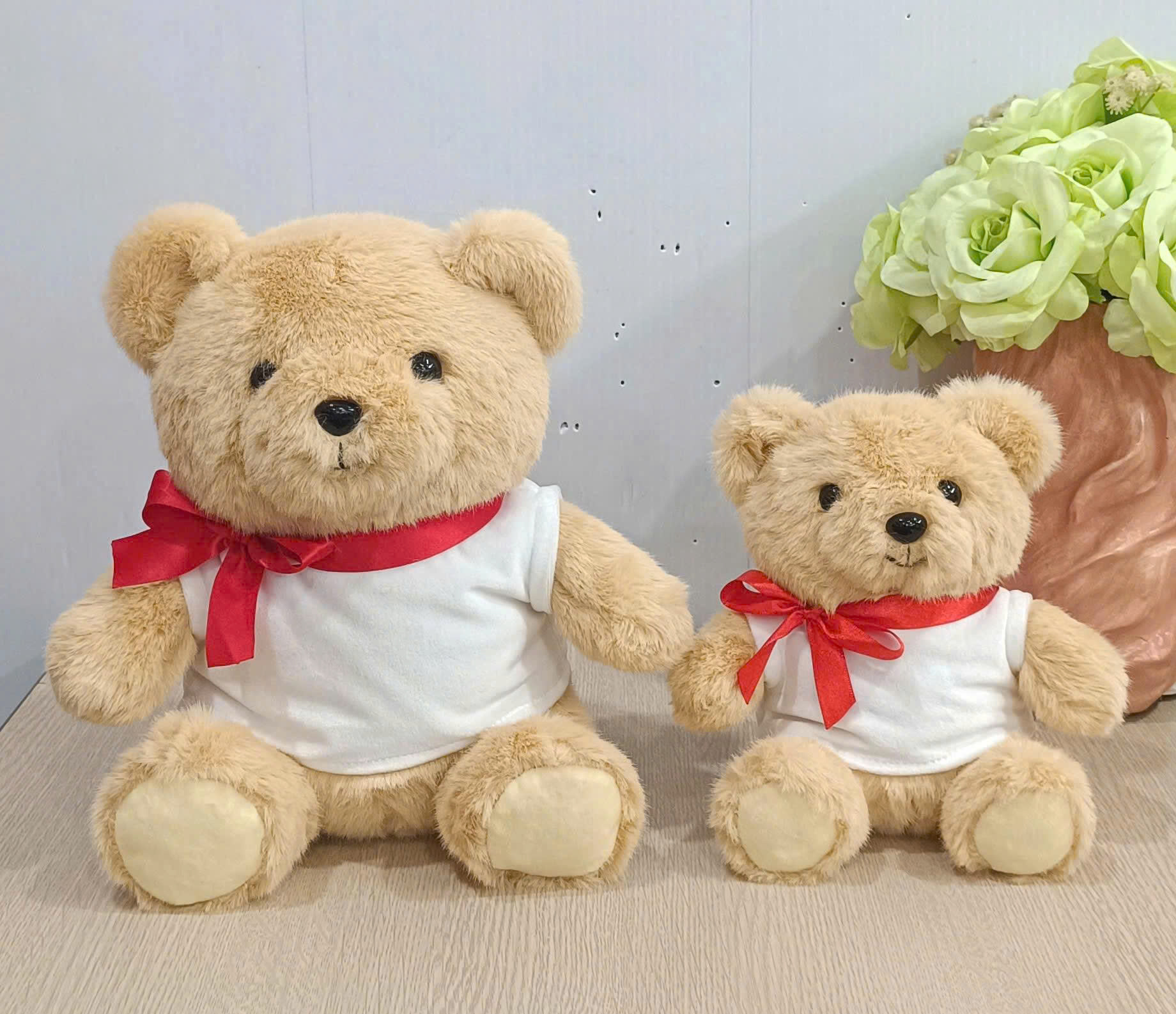 TNB Gấu Lông Thỏ 20cm - Áo Nơ Cổ