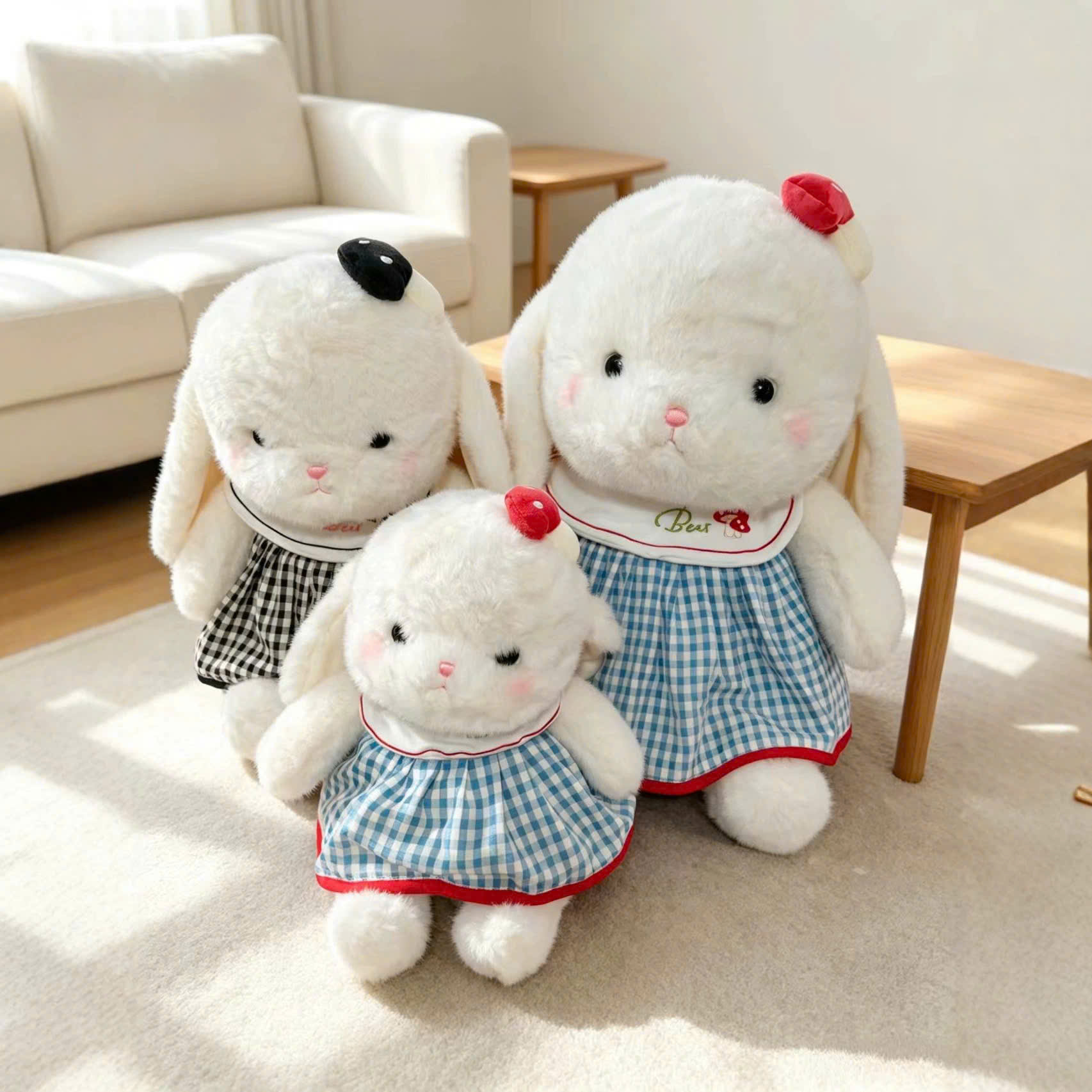 Thỏ Mập Mạp Váy Kẻ