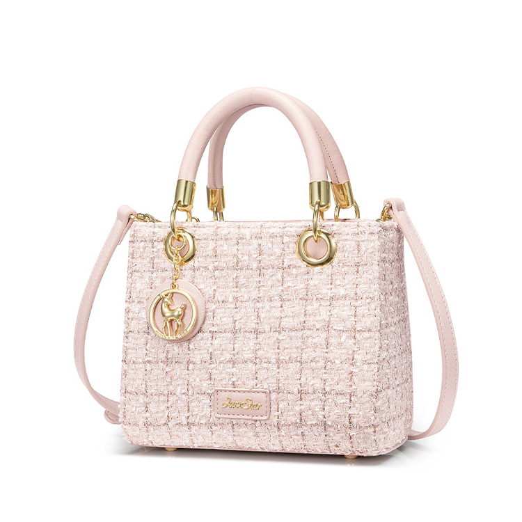Túi JUSTSTAR Elora tweed cầm tay thanh lịch