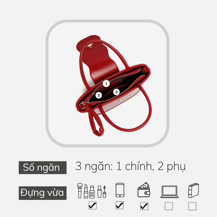 Túi đeo chéo nữ Micocah da trơn đi chơi mini đẹp Hàn Quốc cute Micocah Tina Shop M484 NSG657