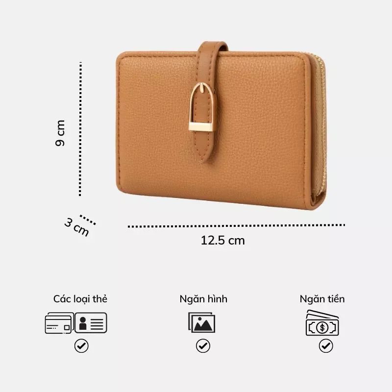 Ví nữ TAILIAN Hallie nhỏ gọn nhiều ngăn đựng thẻ tiền W272