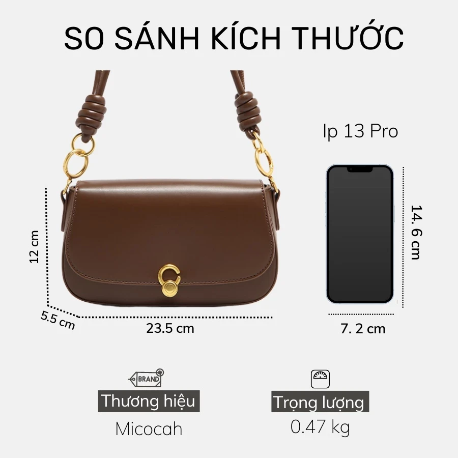 Túi nữ Micocah Timi đeo vai thanh lịch công sở M486 Tina Shop