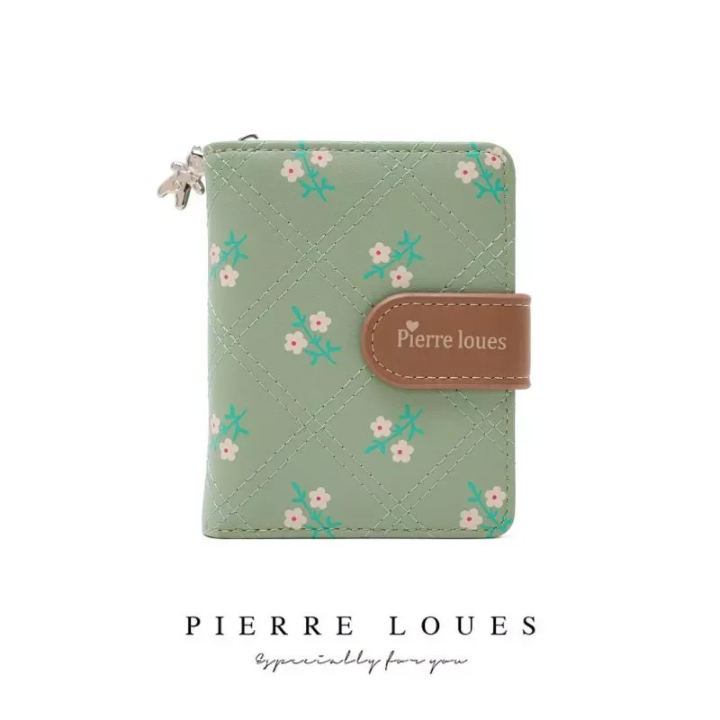 Ví nữ Pierre Loues nhỏ gọn hoạ tiết hoa dễ thương W271