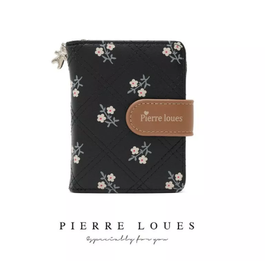 Ví nữ Pierre Loues nhỏ gọn hoạ tiết hoa dễ thương W271