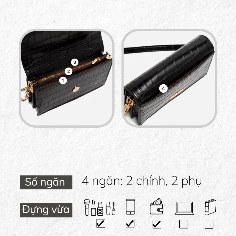 Túi nữ MICOCAH cầm tay đi chơi đẹp sang trọng Hàn Quốc mini Tina Shop EL008