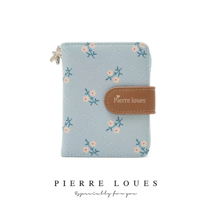 Ví nữ Pierre Loues nhỏ gọn hoạ tiết hoa dễ thương W271