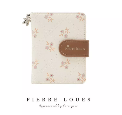 Ví nữ Pierre Loues nhỏ gọn hoạ tiết hoa dễ thương W271