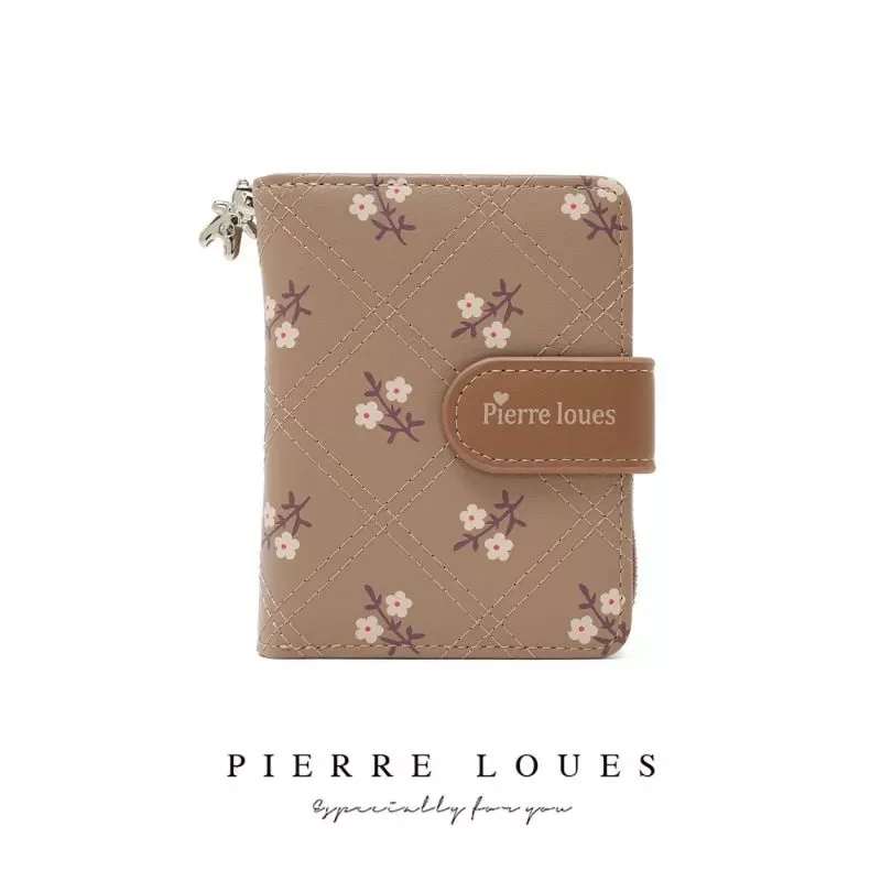 Ví nữ Pierre Loues nhỏ gọn hoạ tiết hoa dễ thương W271