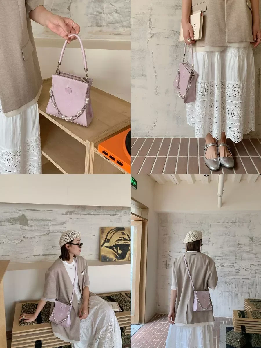 Túi xách nhỏ MICOCAH giả nhung sang trọng M586 Tina Shop