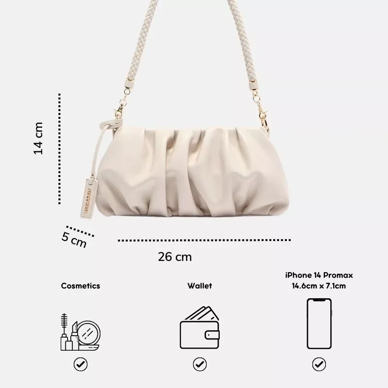 Túi nữ MICOCAH Valerie đeo vai nhún thanh lịch M626 TINA SHOP