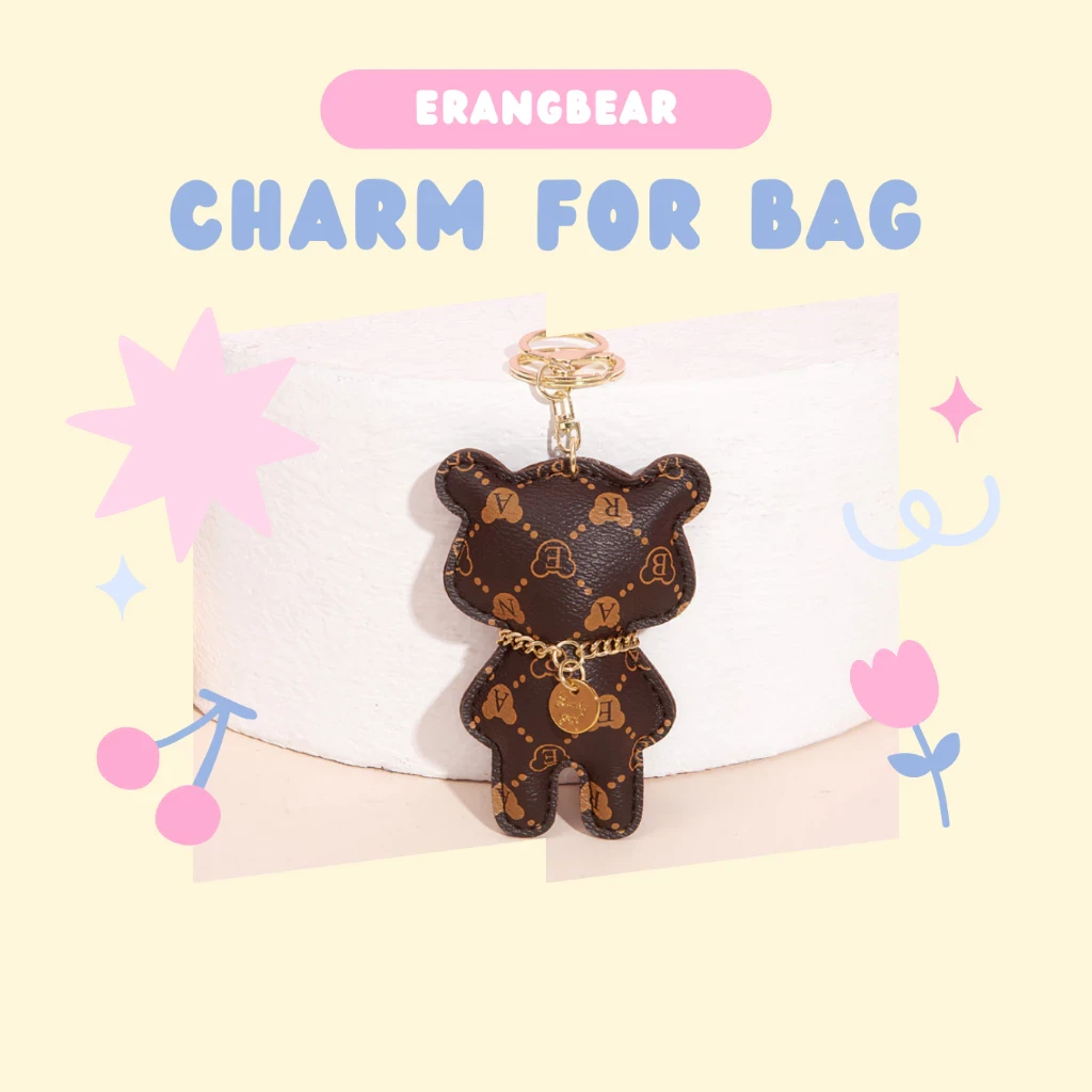 Charm gấu ERANGBEAR gắn trang trí túi xách xinh PK452