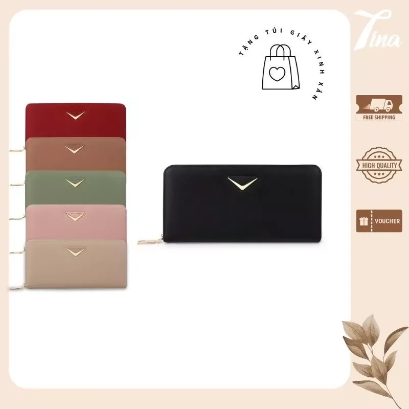 Ví dài nữ TAILIAN thanh lịch nhiều màu kèm quai cầm tay W250