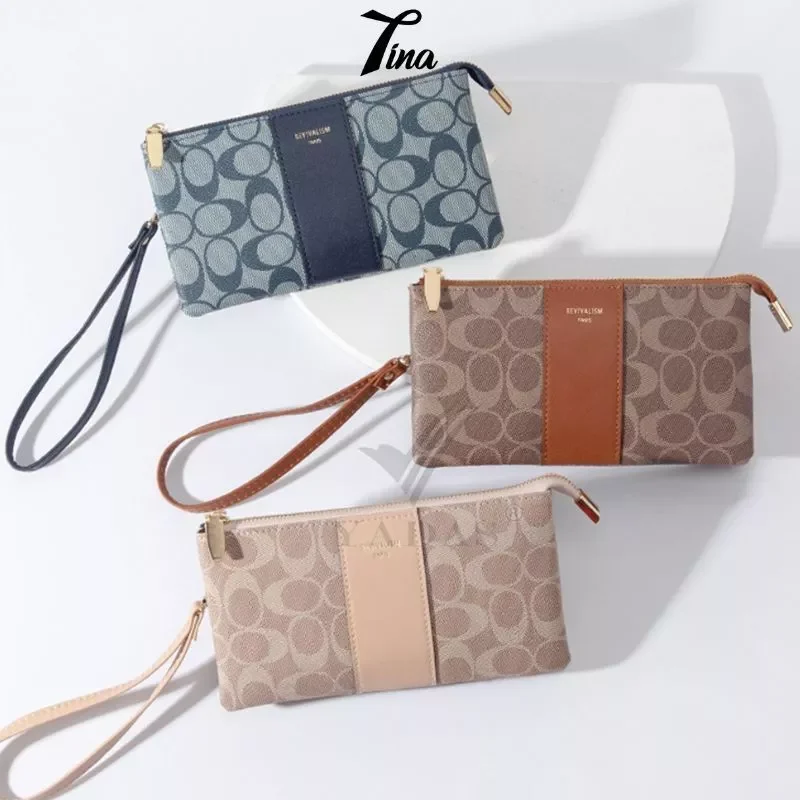 Ví nữ cầm tay YADAS hoạ tiết thanh lịch đựng điện thoại W254