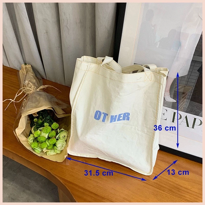 Túi tote vải đi học nữ canvas học sinh sinh viên giá rẻ đựng tập vở Tina shop TX035 - Như hình