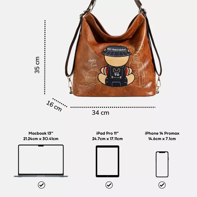 Túi nữ Peko cá tính kết hợp đeo vai đeo chéo TX116 TinaShop