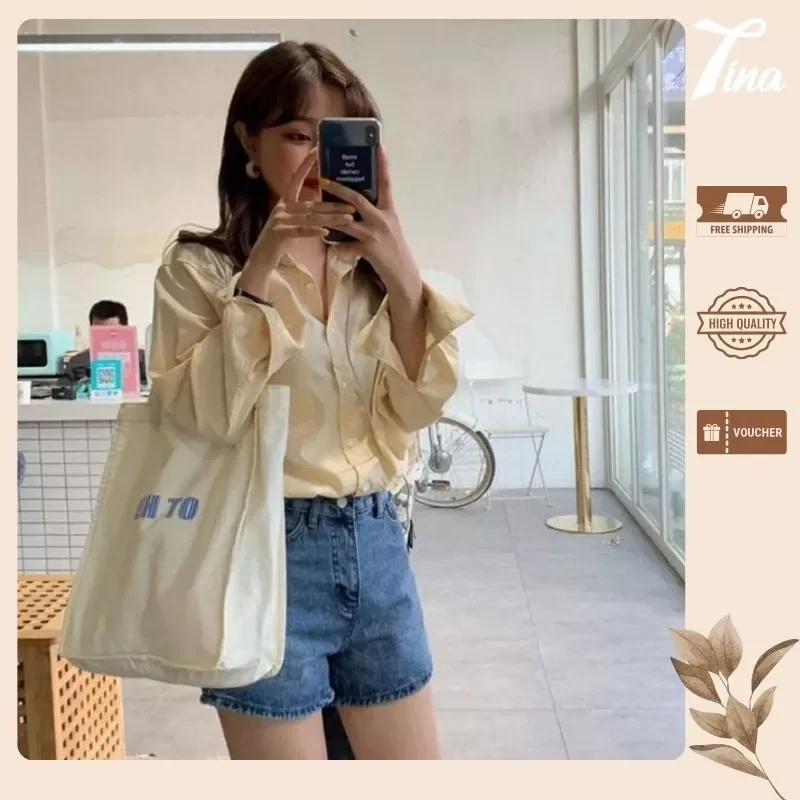 Túi tote vải đi học nữ canvas học sinh sinh viên giá rẻ đựng tập vở Tina shop TX035 - Như hình