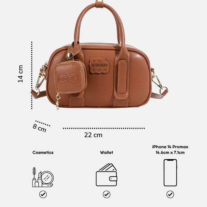 Túi nữ nhỏ BEIBAOBAO Sumi nhỏ xinh kèm charm đeo chéo TX140 Tina Shop