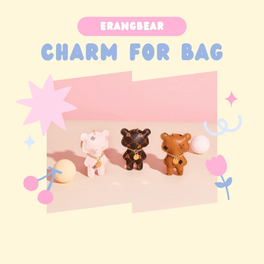 Charm gấu ERANGBEAR gắn trang trí túi xách xinh PK452